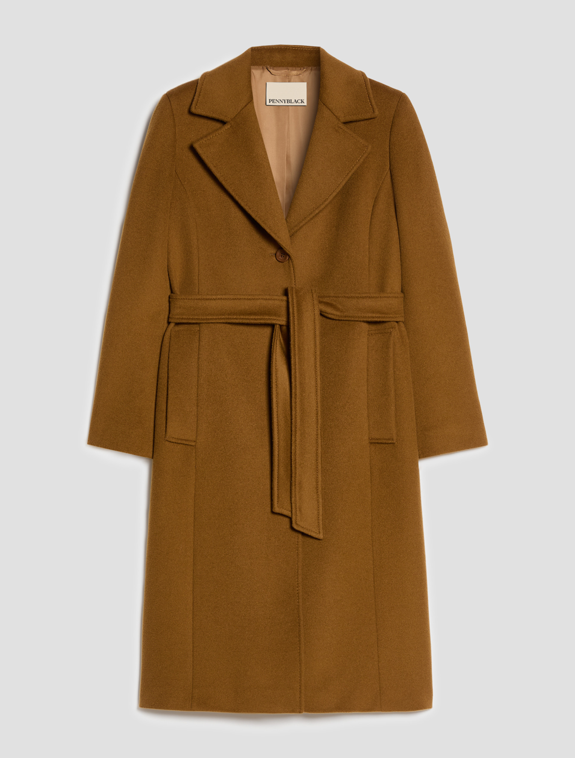 Wool drap coat - TOBACCO BROWN - Pennyblack - 2