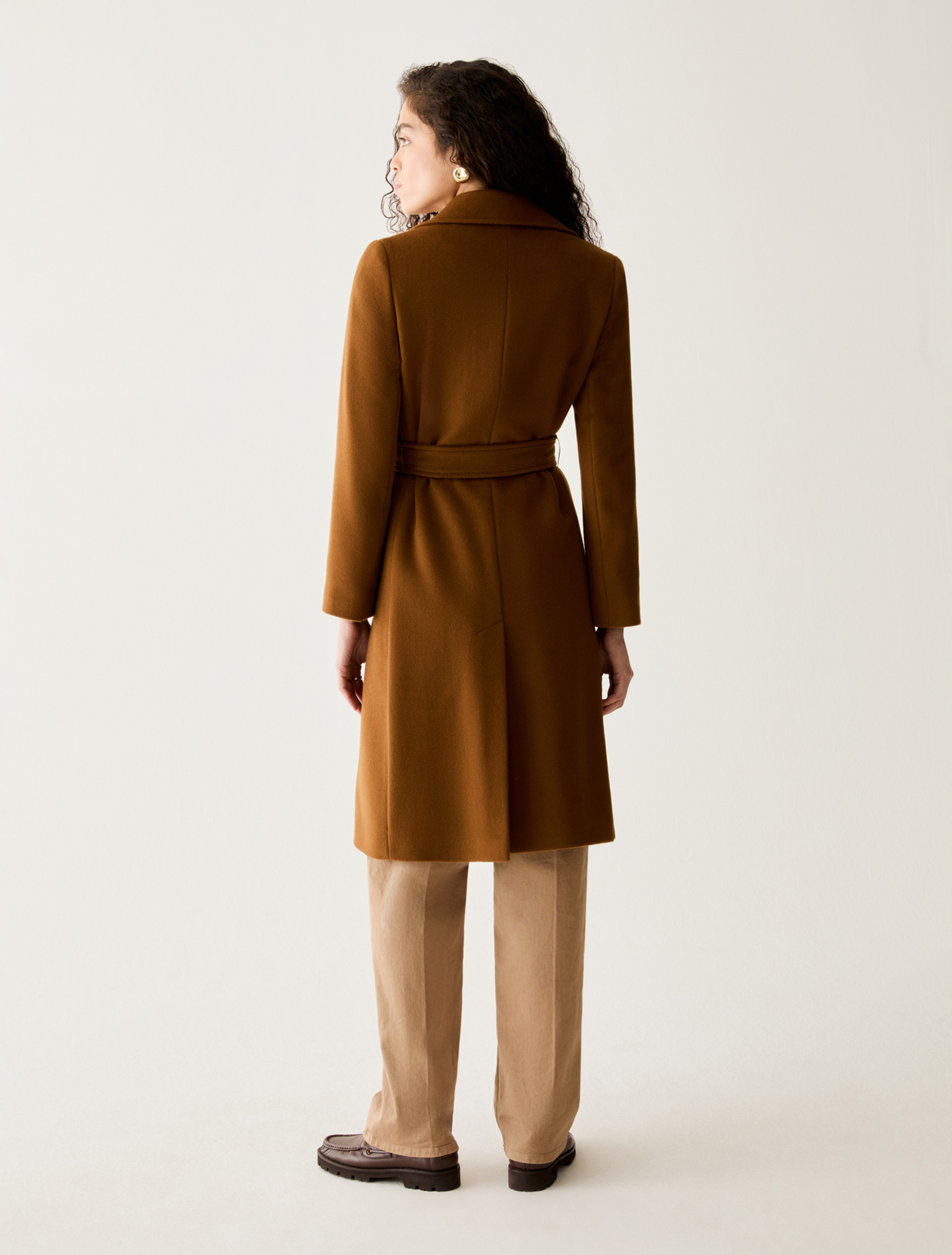 Wool drap coat - TOBACCO BROWN - Pennyblack - 3