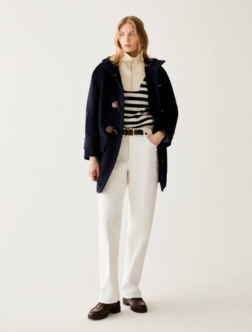 Wool drap duffle coat - MIDNIGHTBLUE - Pennyblack