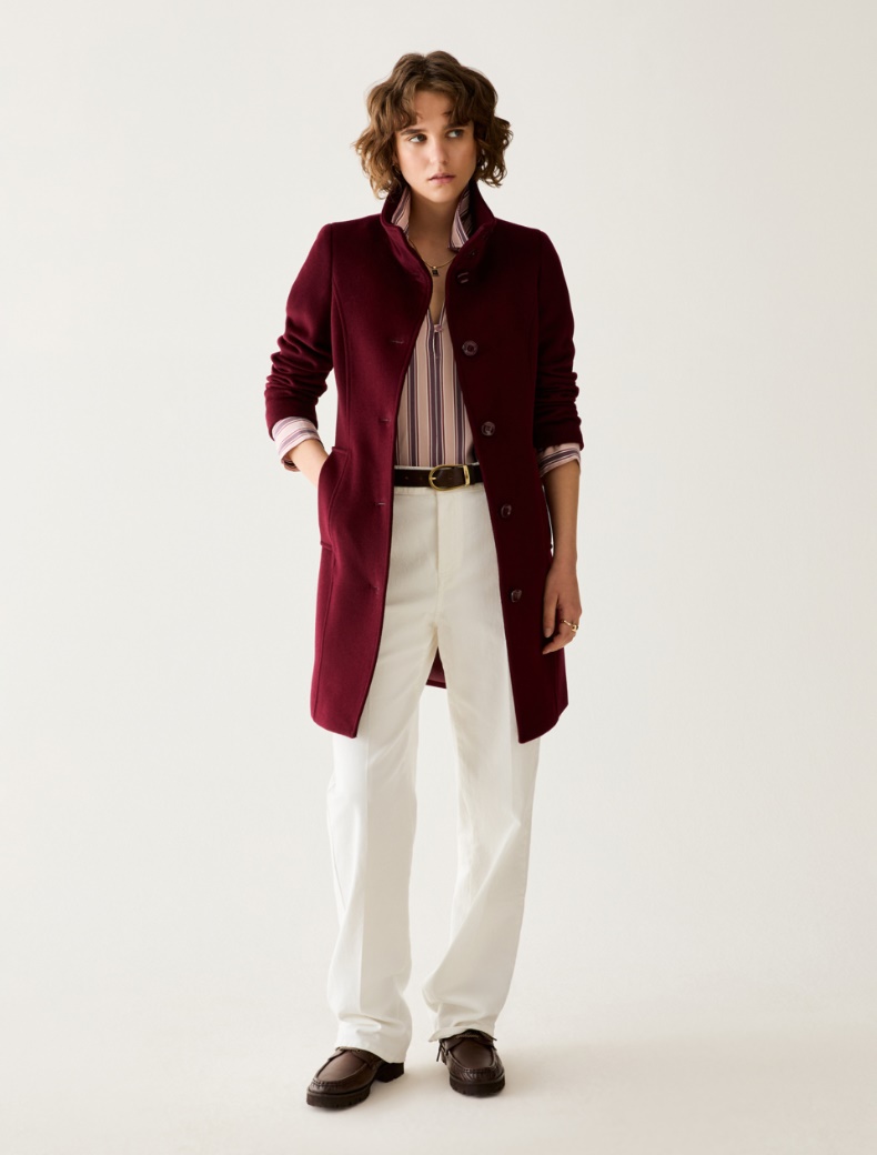 Slim Wool Drap Coat - Pennyblack