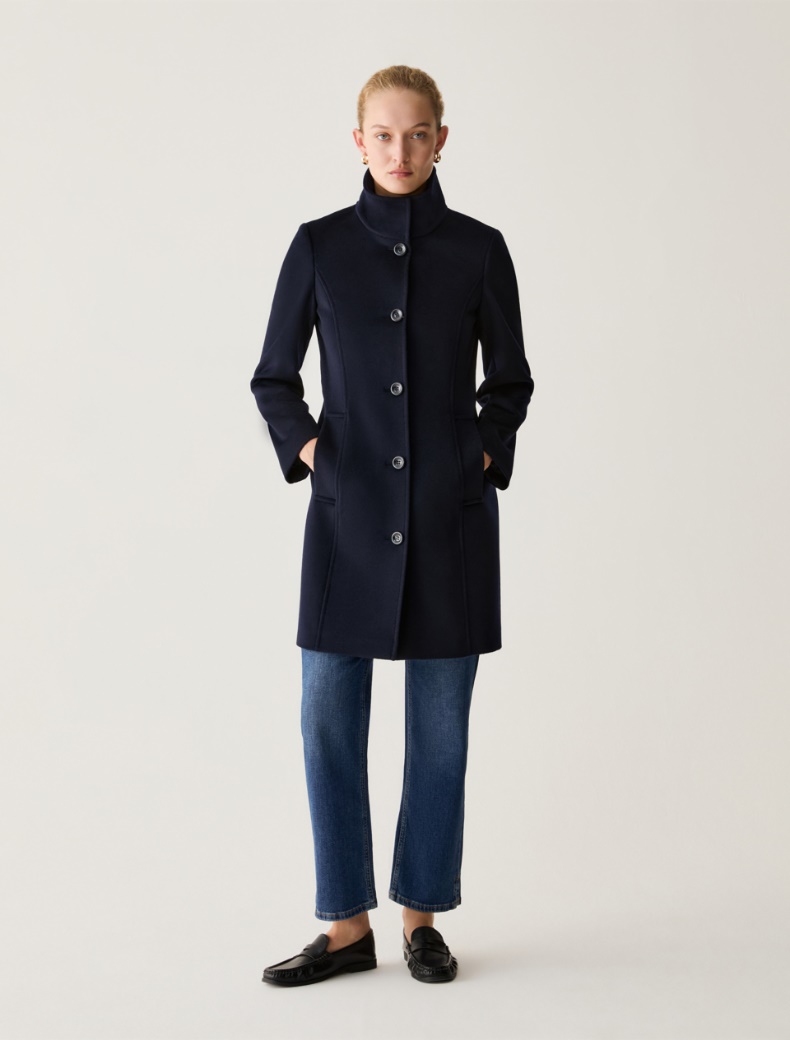 Slim Wool Drap Coat - Pennyblack