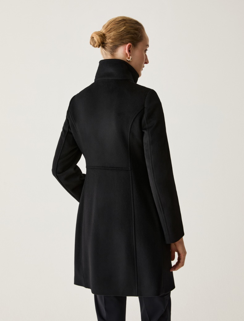 Slim Wool Drap Coat - Pennyblack - 3