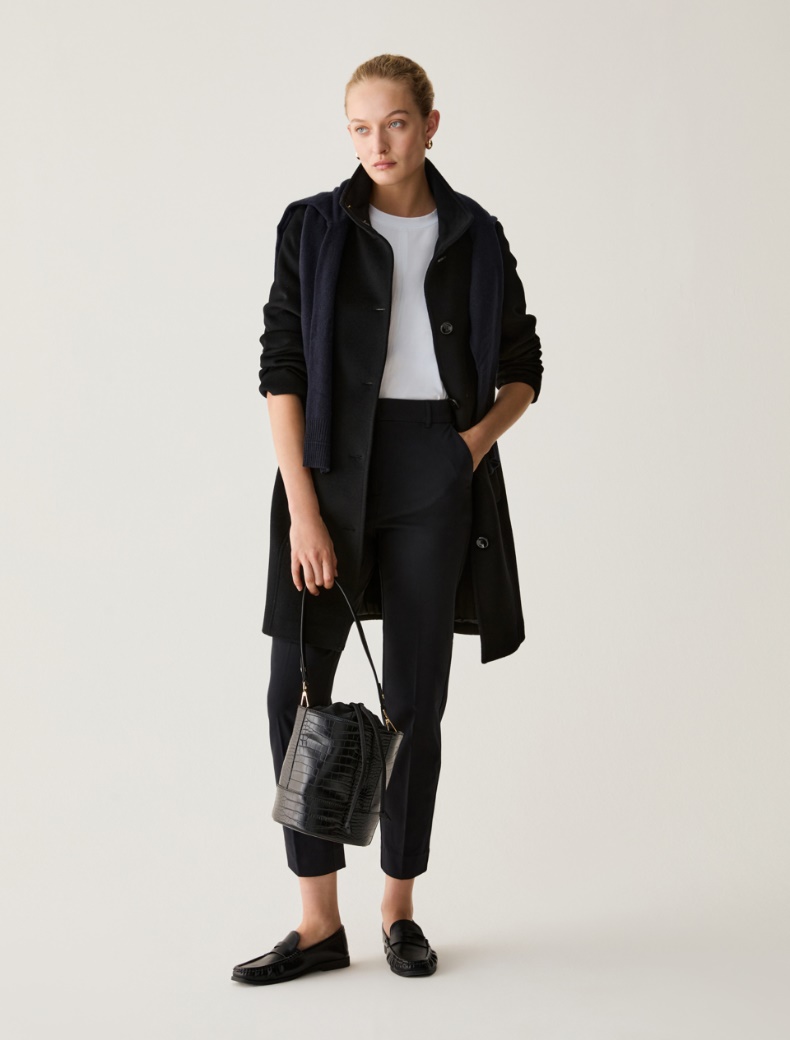 Slim Wool Drap Coat - Pennyblack - 5