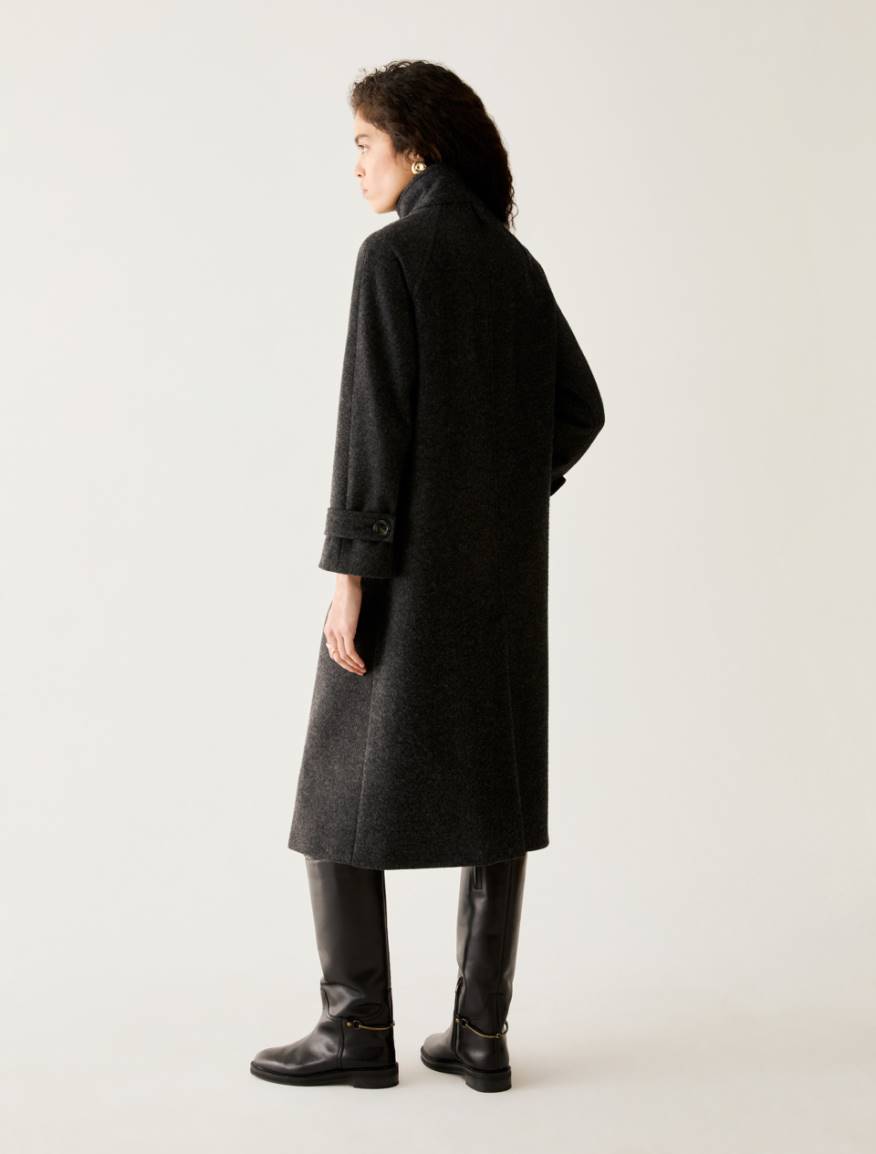 Wool-blend midi coat - DARK GREY - Pennyblack - 3