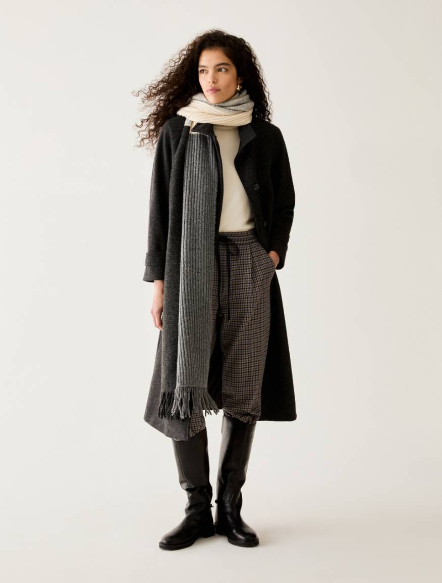 Wool-blend midi coat - DARK GREY - Pennyblack - 5