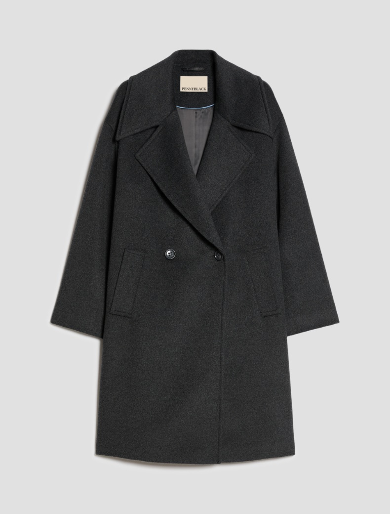 Oversized coat in wool drap - Pennyblack - 2