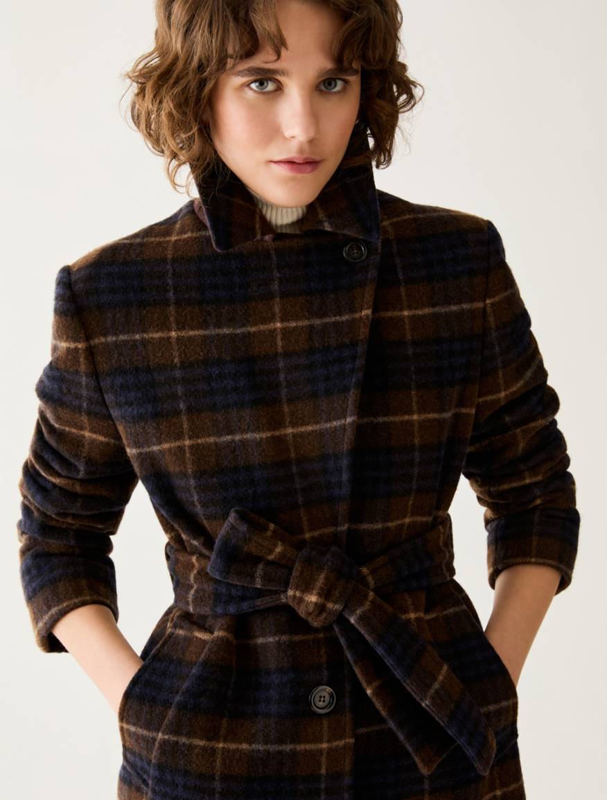 Checked coat - BROWN - Pennyblack - 4