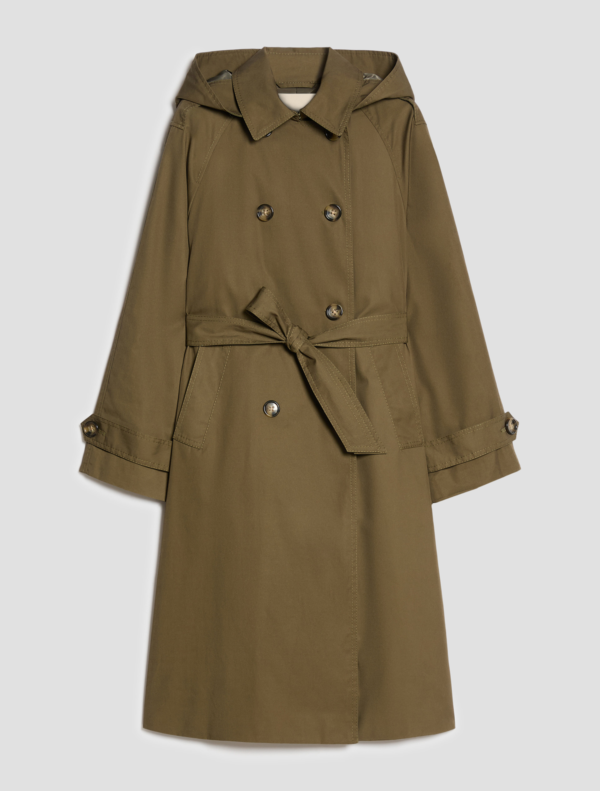 Water-repellent gabardine trench coat - KAKI - Pennyblack - 2