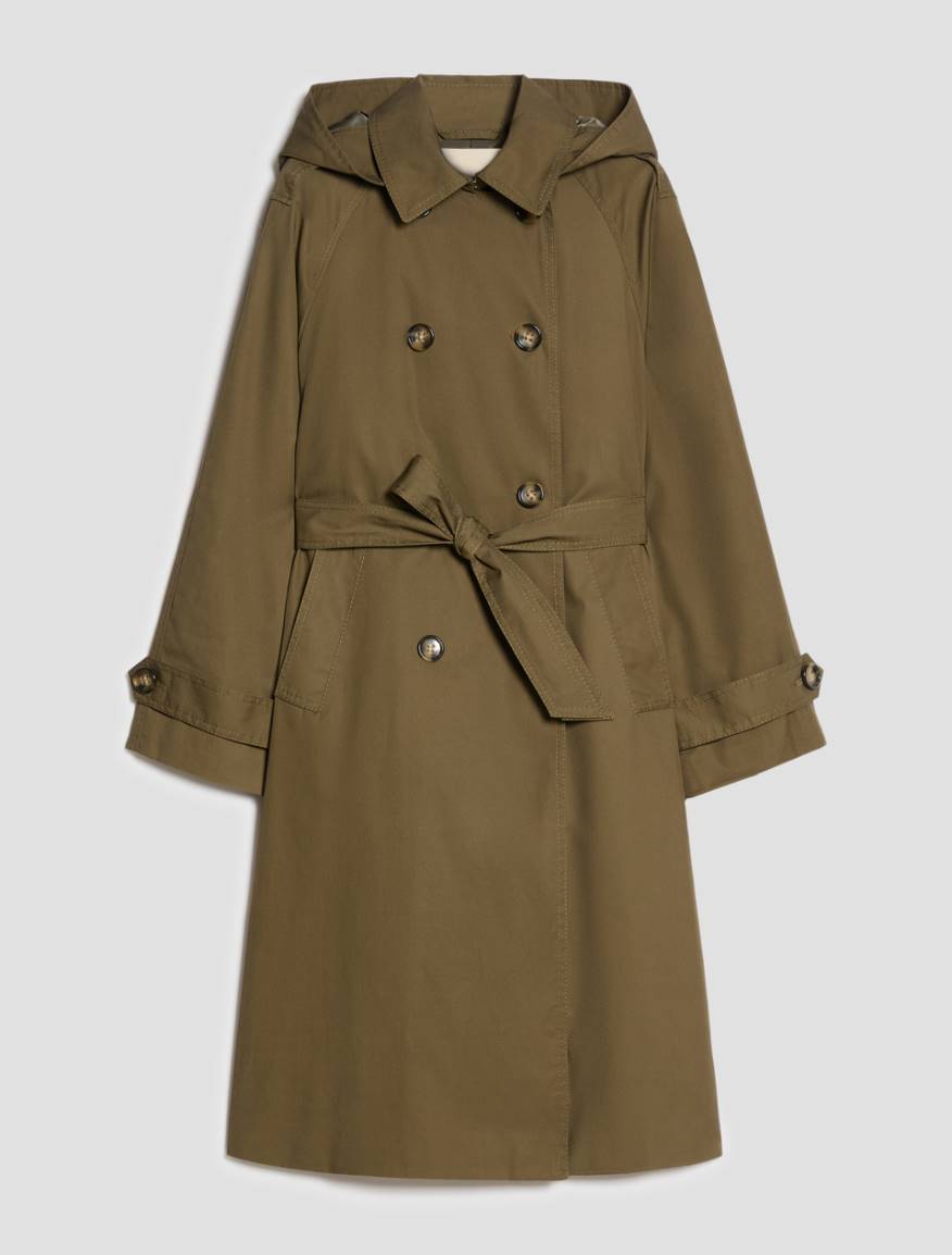Water-repellent gabardine trench coat - KAKI - Pennyblack - 2
