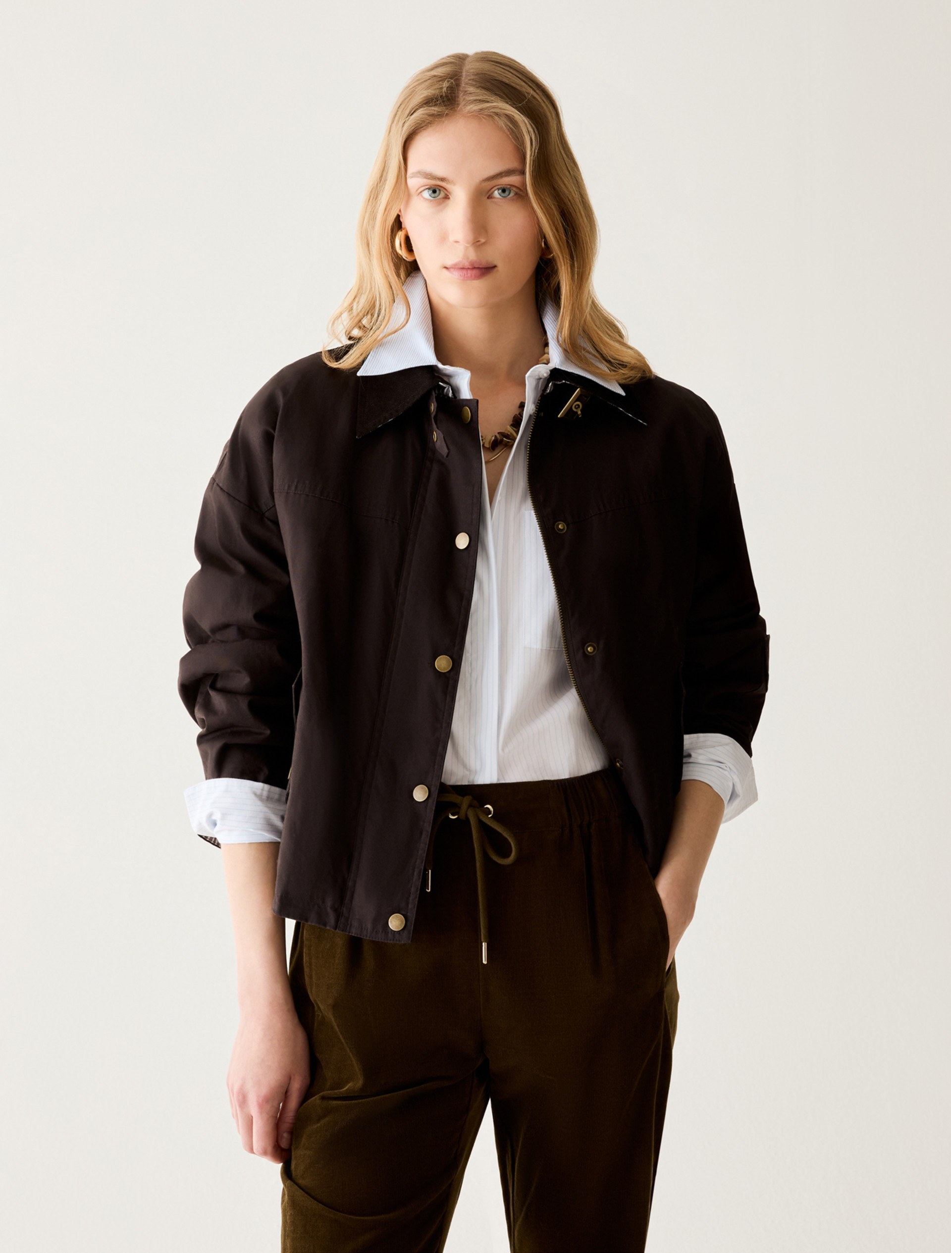 Waxed cotton jacket - BROWN - Pennyblack - 1