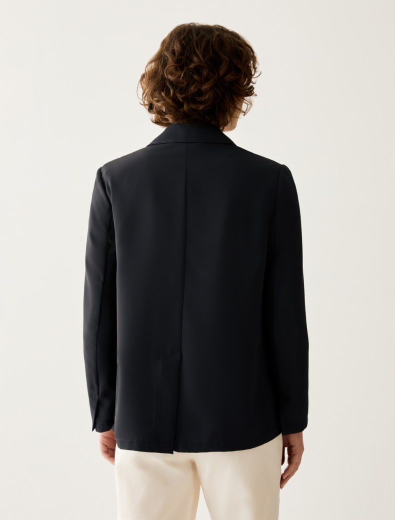 Fluid single-breasted blazer - NAVY - pennyblack
