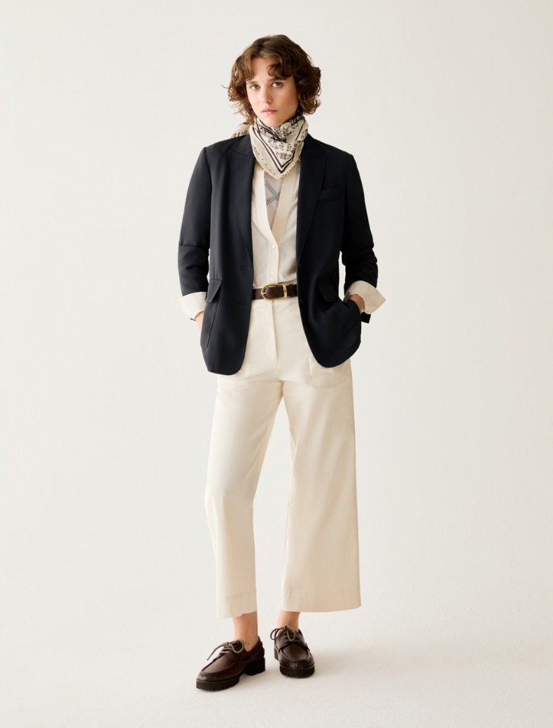 Fluid single-breasted blazer - NAVY - pennyblack