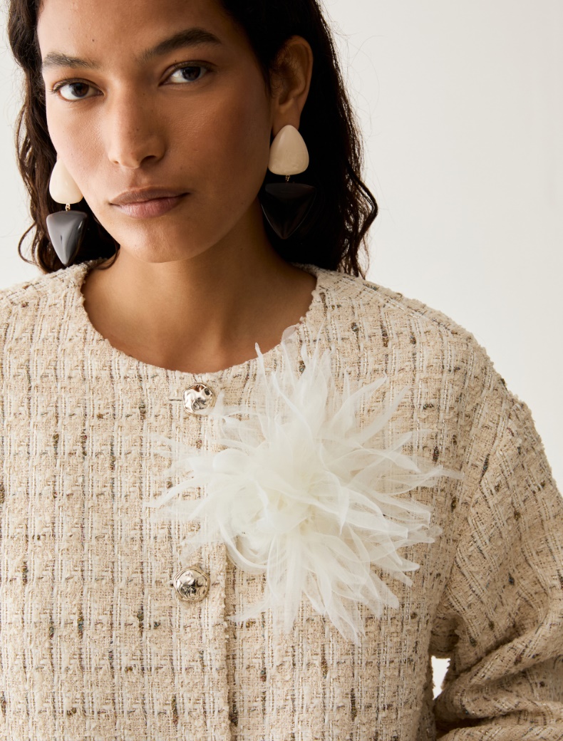 Lamé basketweave bomber jacket - Pennyblack - 4