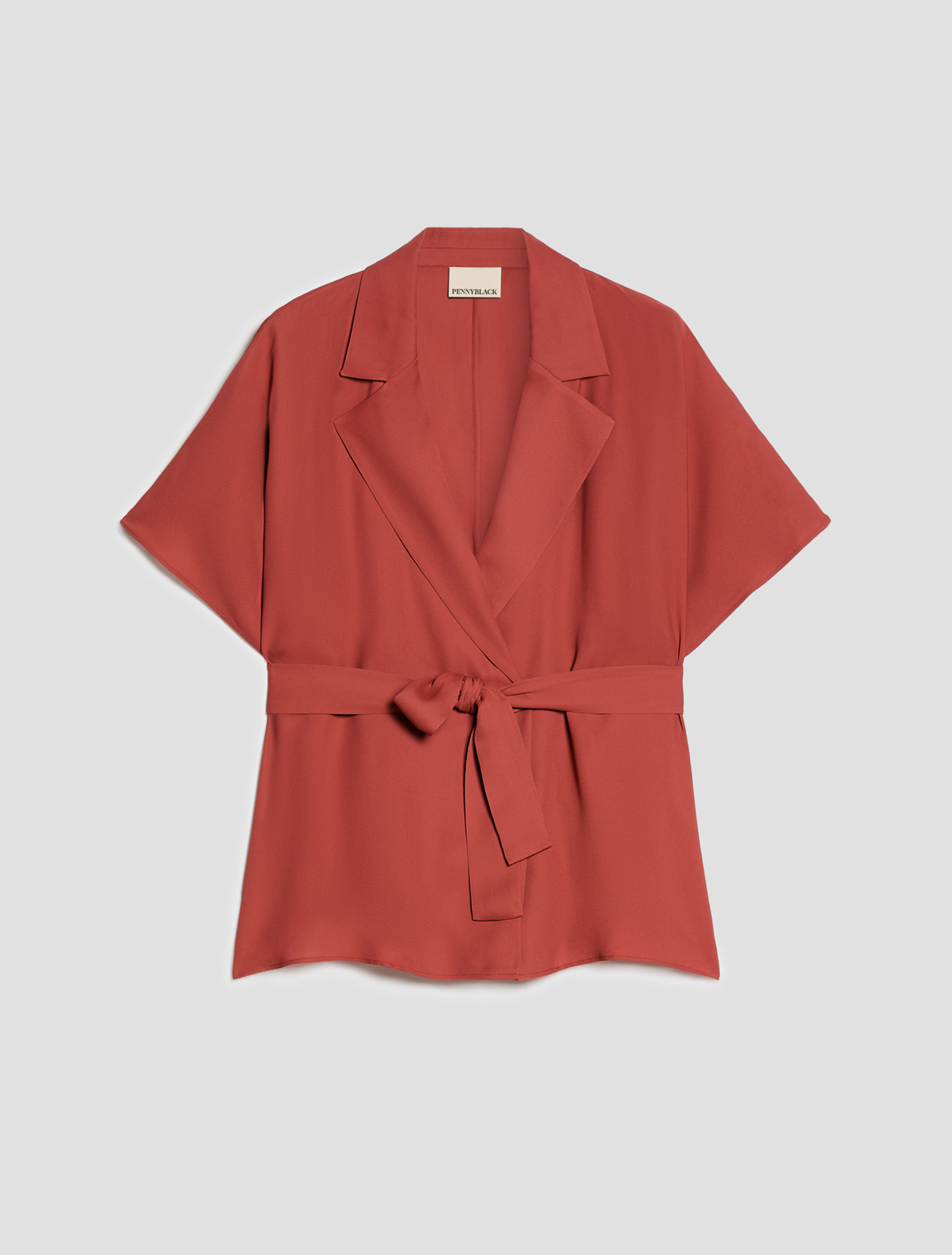 Double georgette blazer - RED - pennyblack
