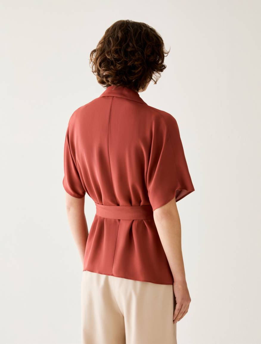 Double georgette blazer - RED - Pennyblack - 3