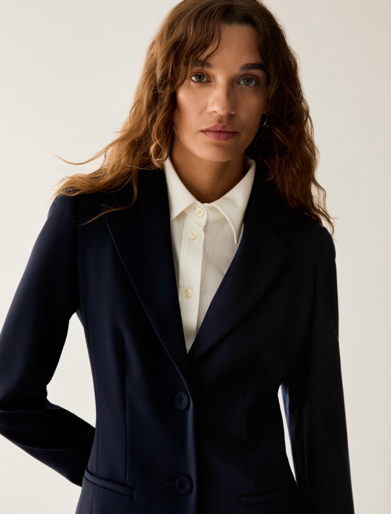 Single-breasted cady blazer - Pennyblack - 4
