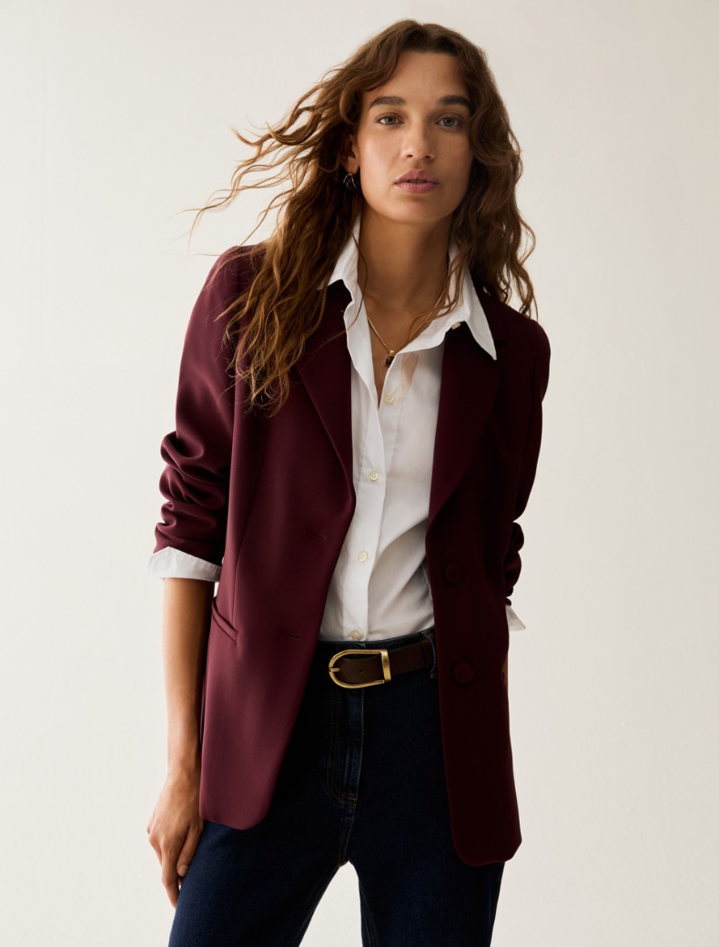 Single-breasted cady blazer - Pennyblack - 6