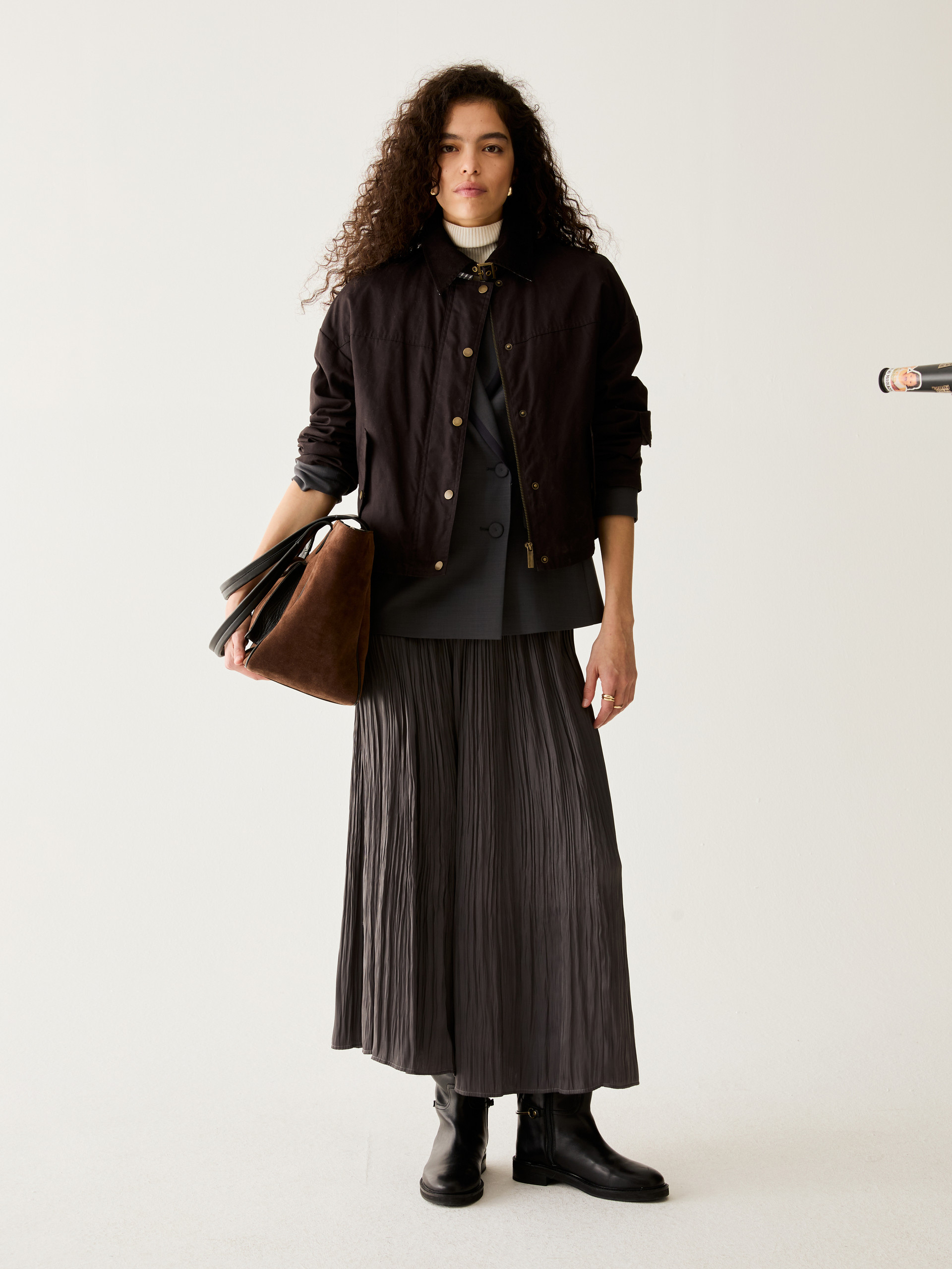 Slim double-breasted blazer - PEWTER - Pennyblack - 5