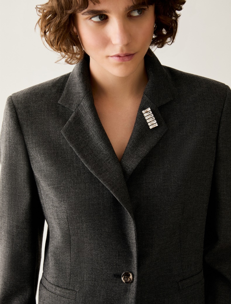 Lamé micro-pattern blazer - Pennyblack - 4