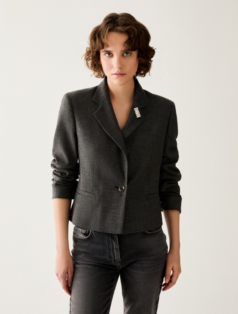 Lamé micro-pattern blazer - Pennyblack