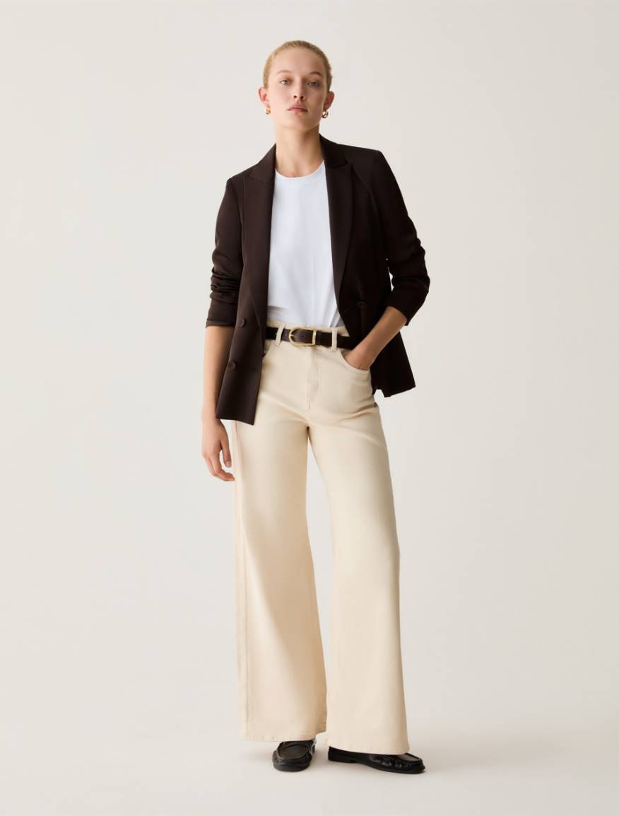 Double satin blazer - DARK BOWN - Pennyblack - 5