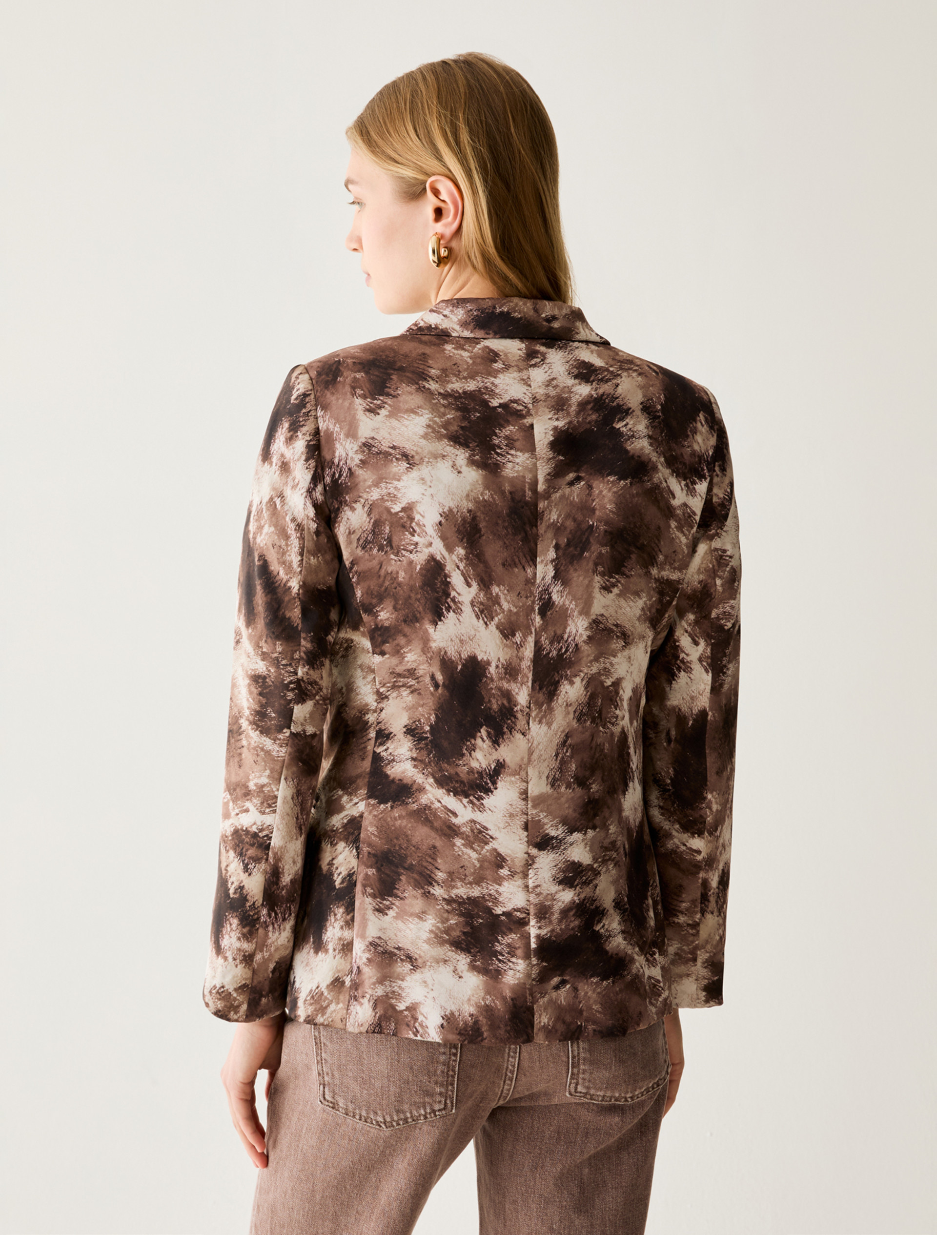 Double satin blazer - DARK BOWN - Pennyblack - 3