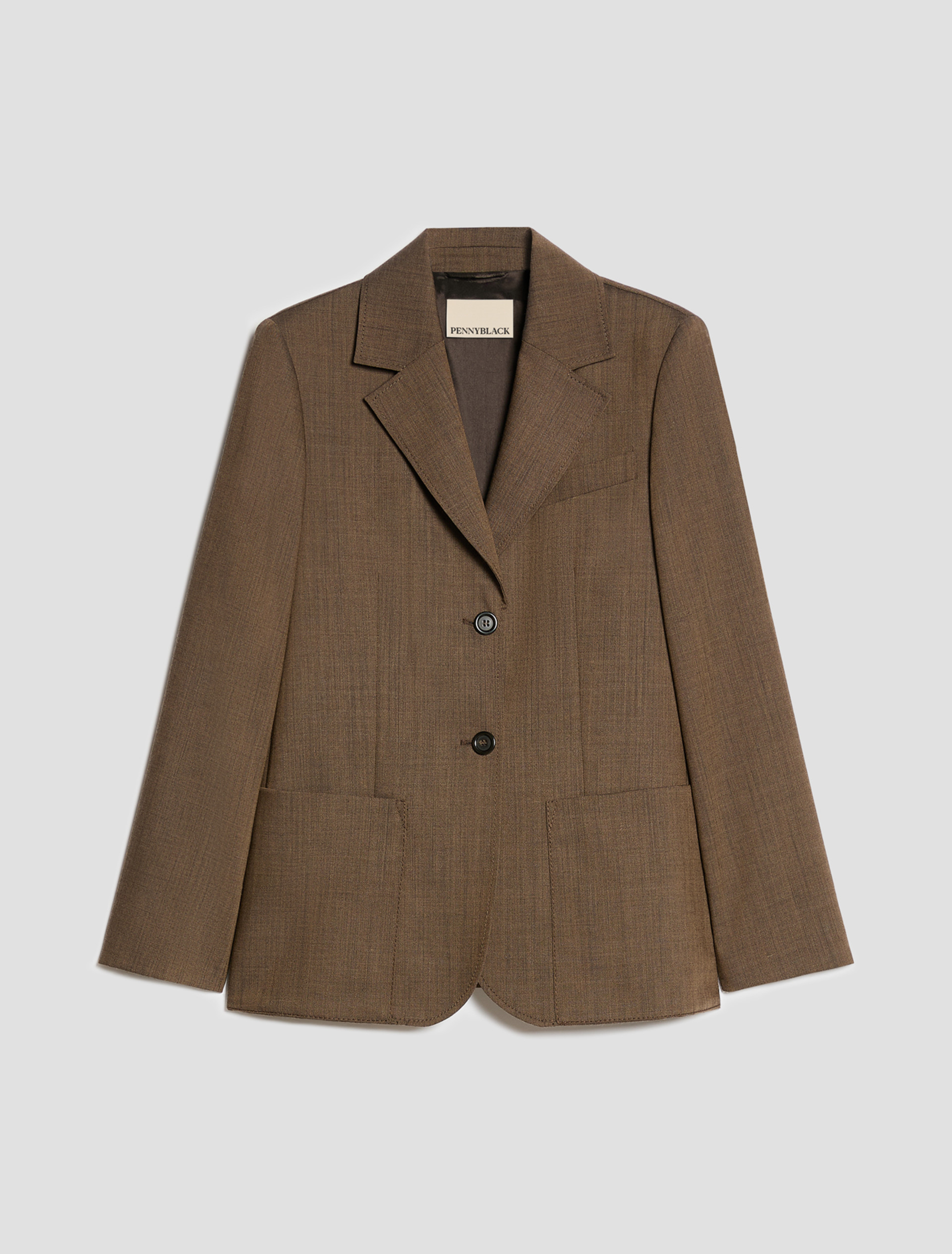 Pure wool blazer - BROWN - Pennyblack - 2
