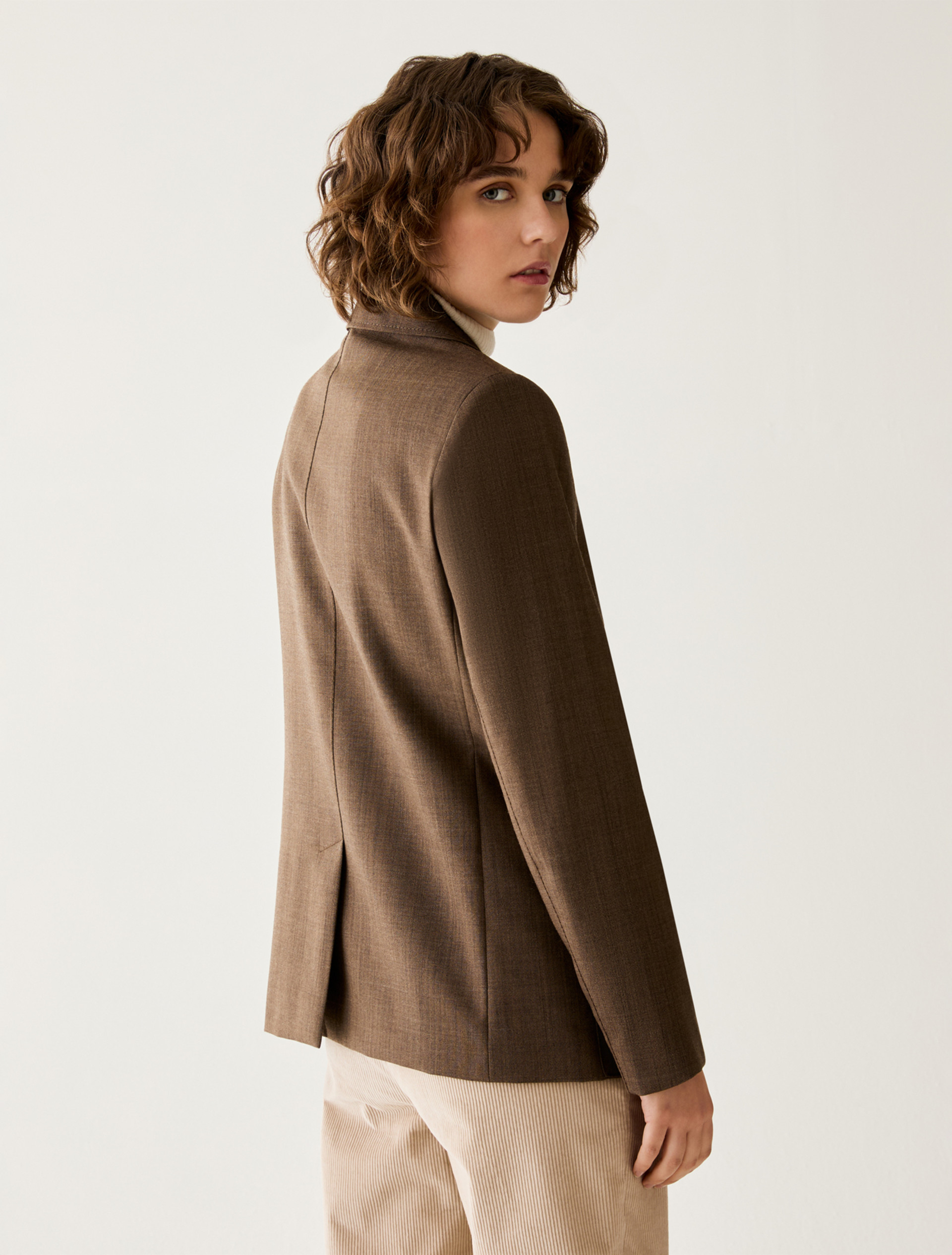 Pure wool blazer - BROWN - Pennyblack - 3