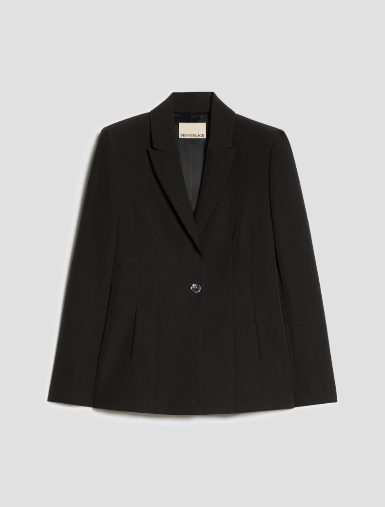 Slim technical-fabric blazer - Pennyblack - 2