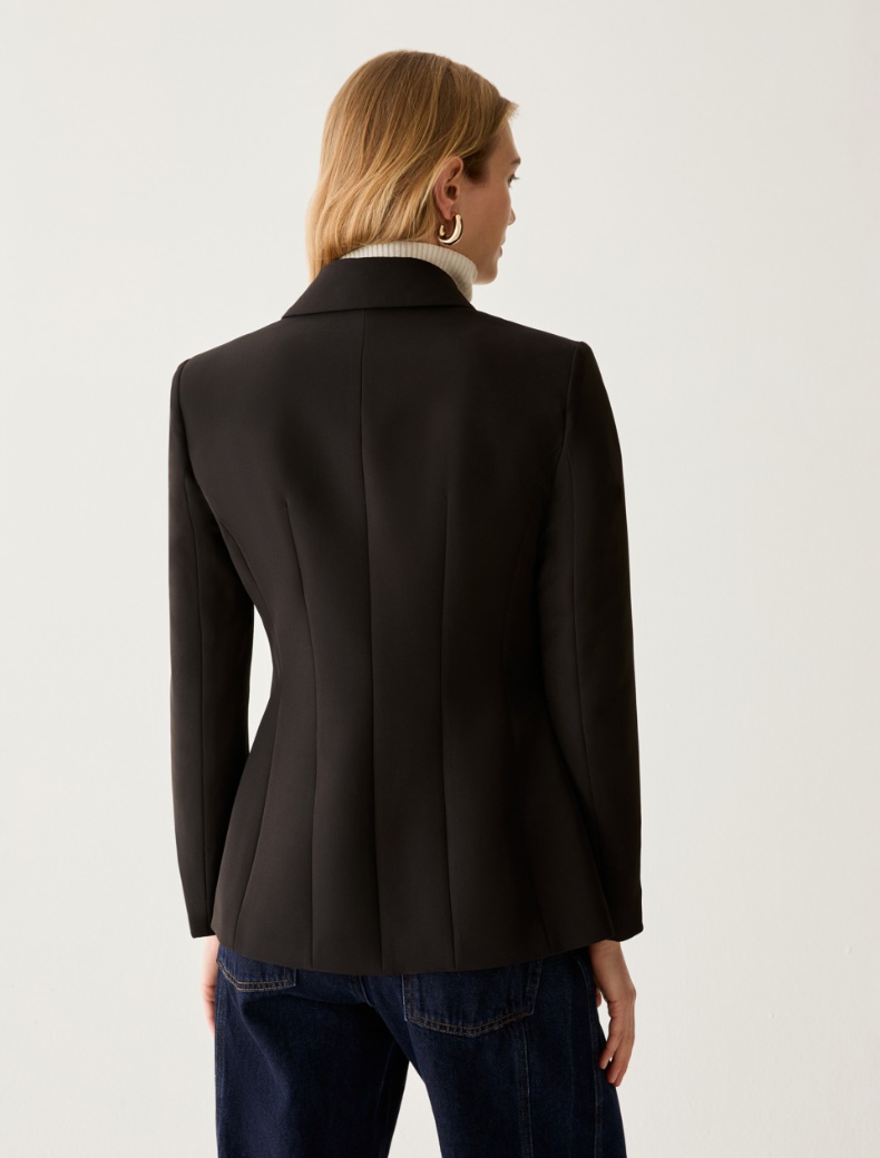 Slim technical-fabric blazer - Pennyblack - 3