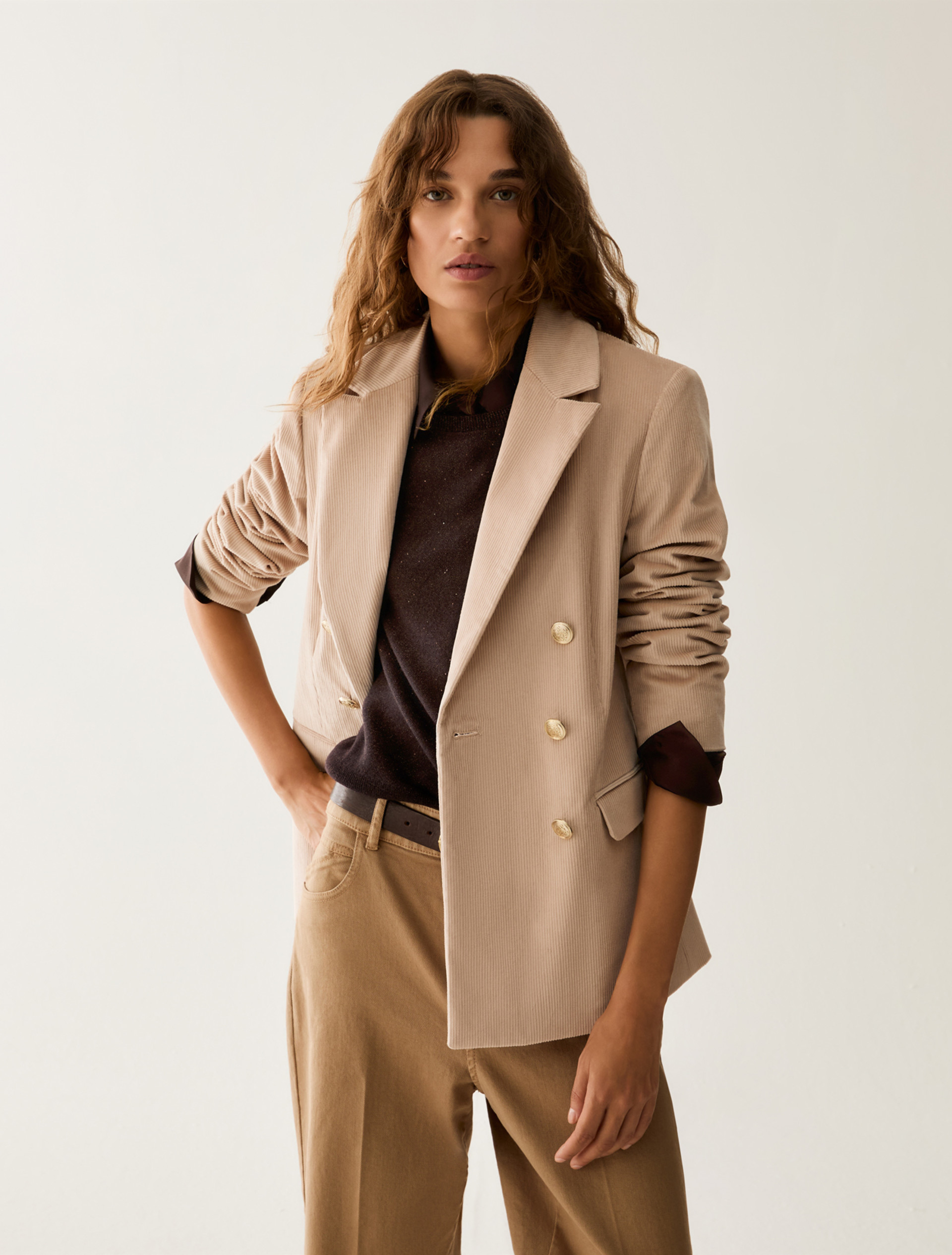 Corduroy blazer - BEIGE - Pennyblack - 1