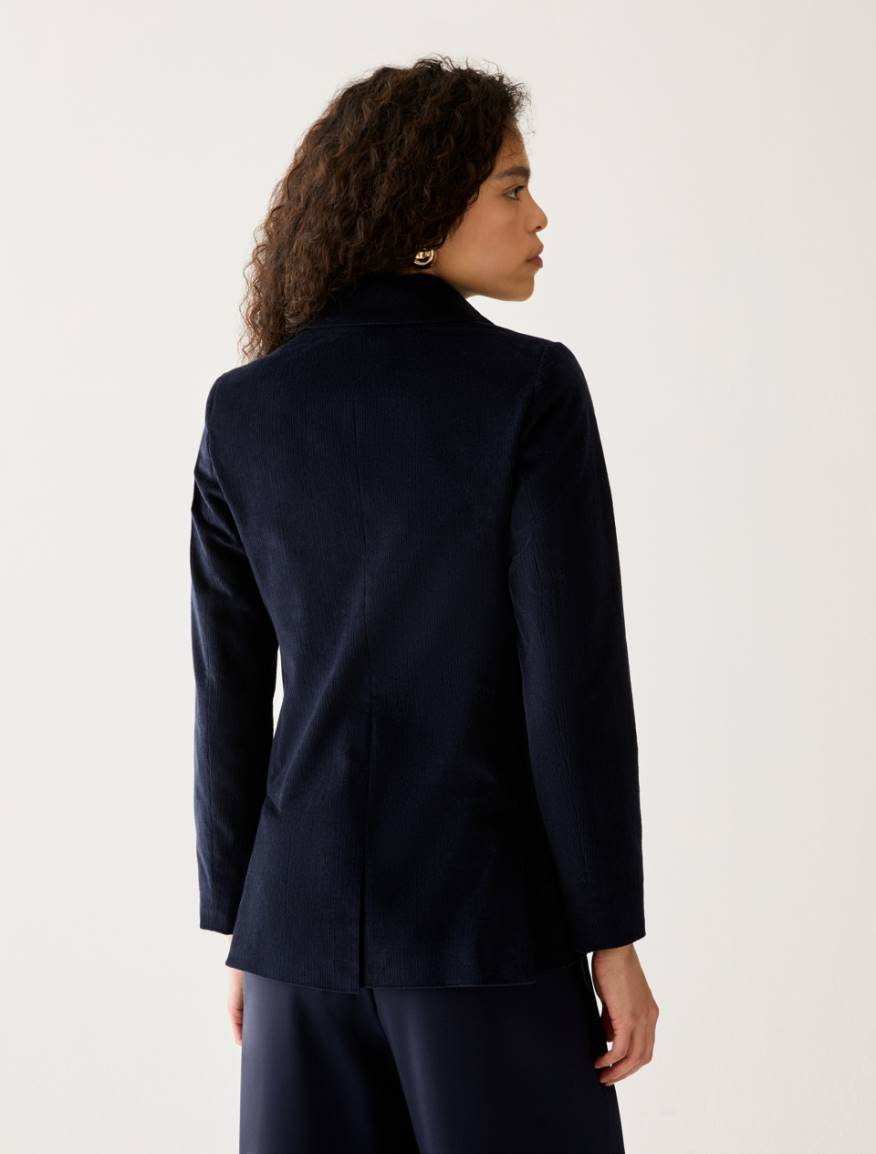 Corduroy blazer - NAVY - Pennyblack - 3