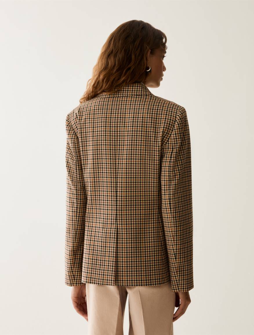 Single-breasted one-button blazer - CAMEL - Pennyblack - 3