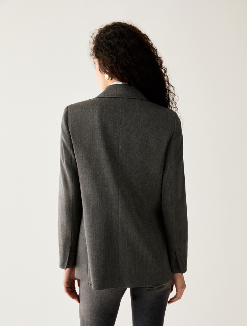 Relaxed Double-Breasted Blazer - Pennyblack - 3