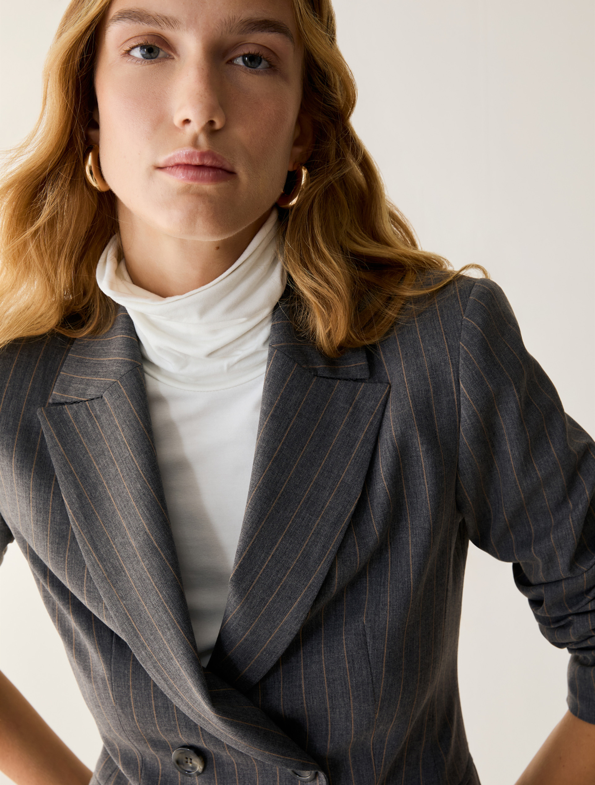 Blazer doppiopetto gessato - GRIGIO - Pennyblack - 4