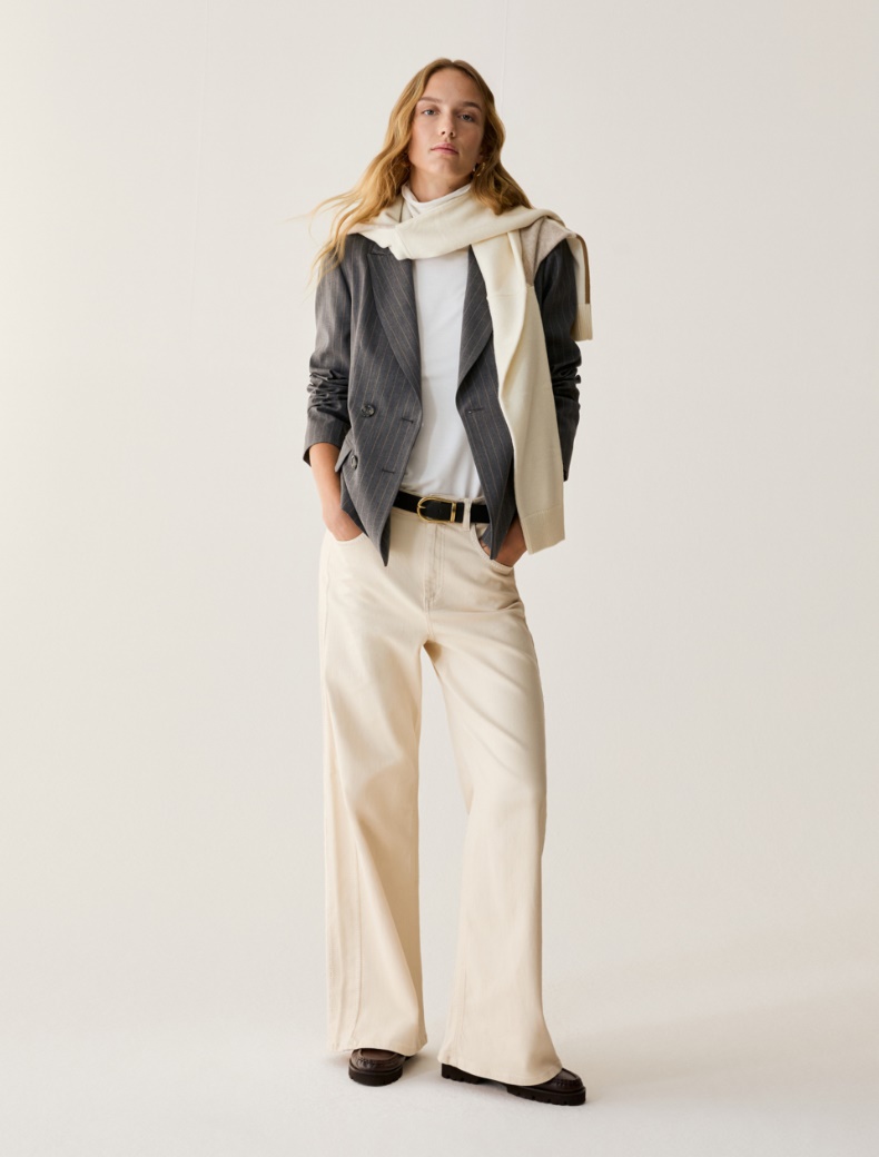 Pinstriped double-breasted blazer - Pennyblack - 5