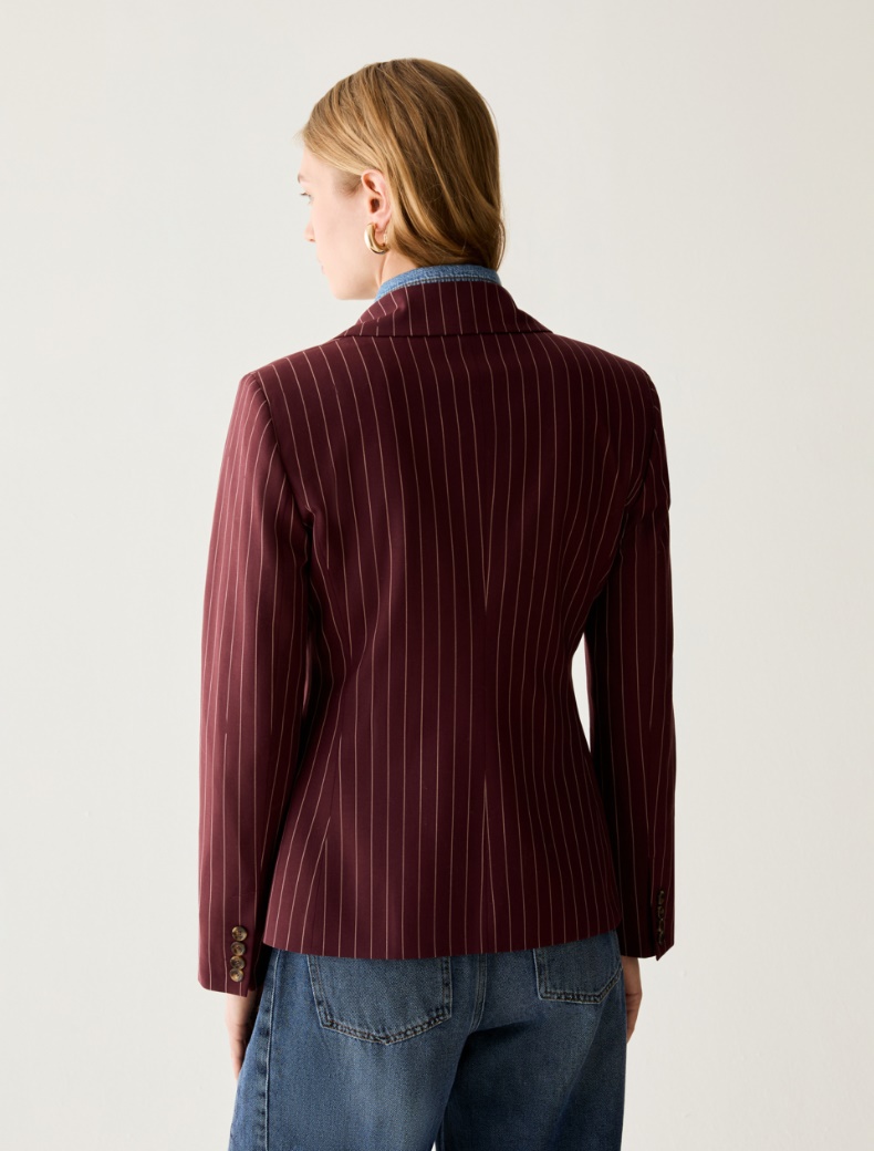 Pinstriped double-breasted blazer - Pennyblack - 3