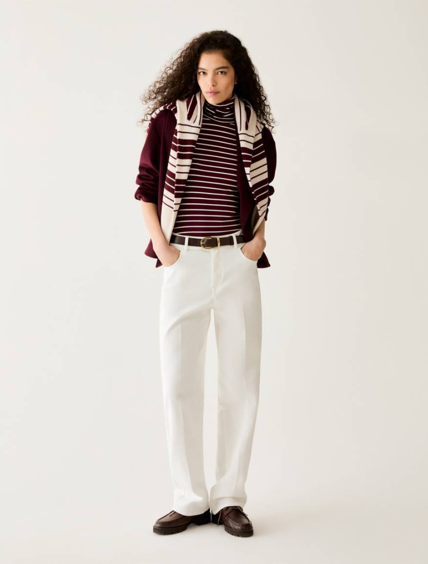 Pea coat in wool drap - BORDEAUX - Pennyblack - 5