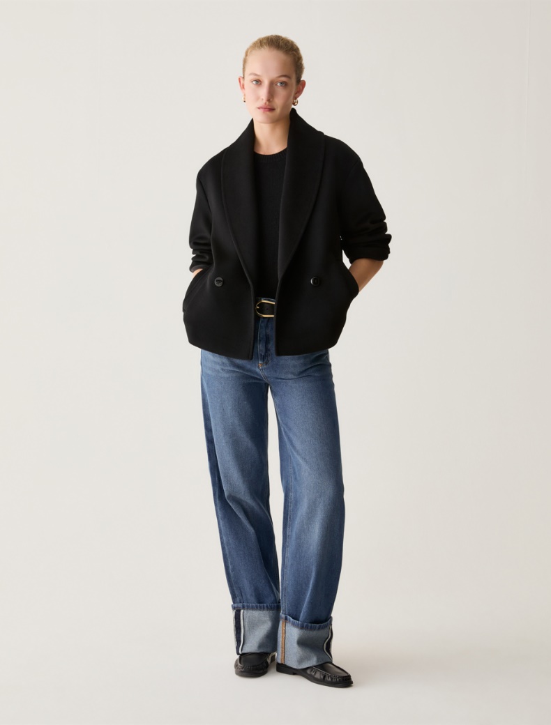 Pea coat in wool drap - Pennyblack - 5