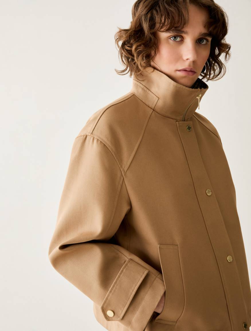 Water-repellent cotton jacket - CAMEL - Pennyblack - 4
