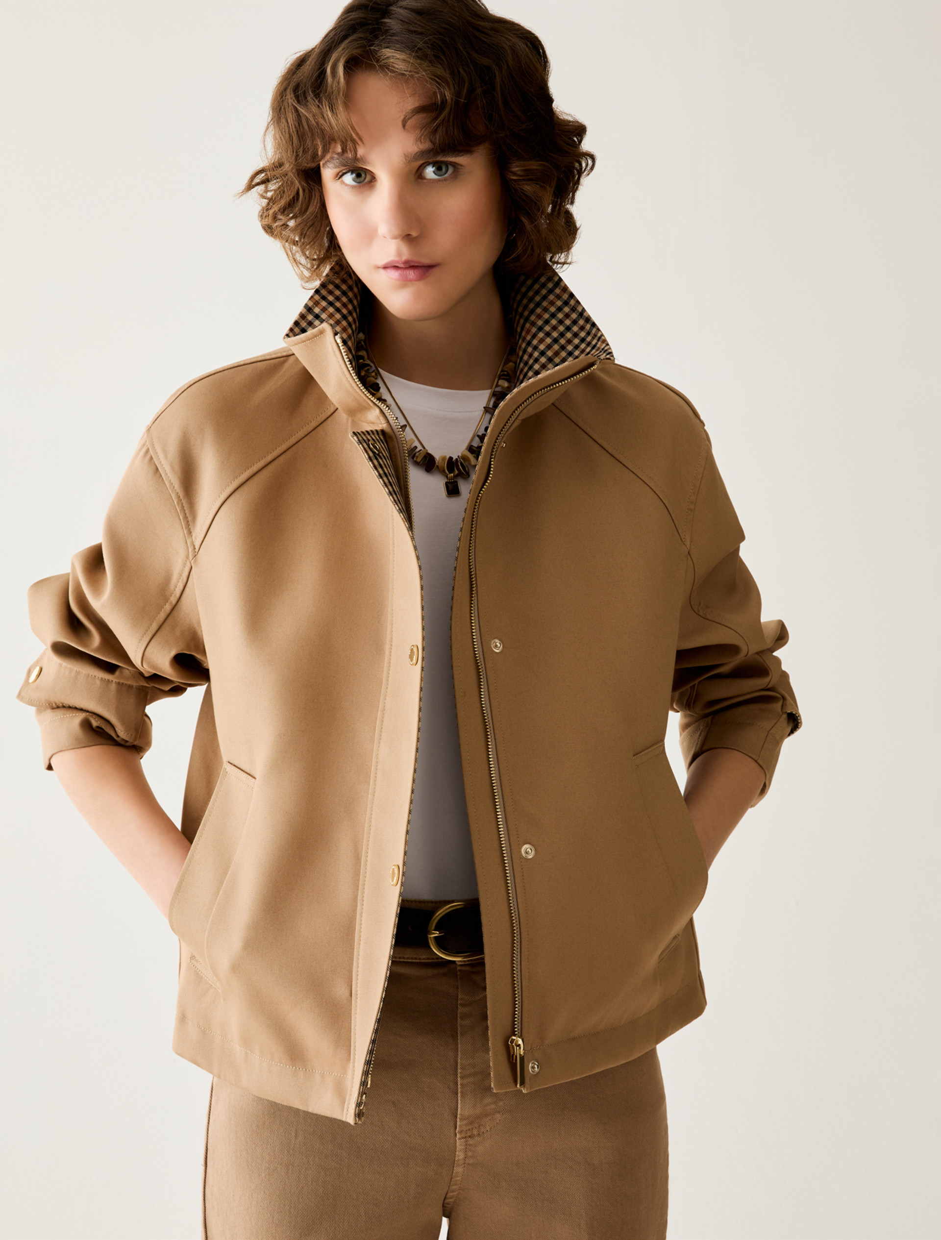 Water-repellent cotton jacket - CAMEL - Pennyblack - 1
