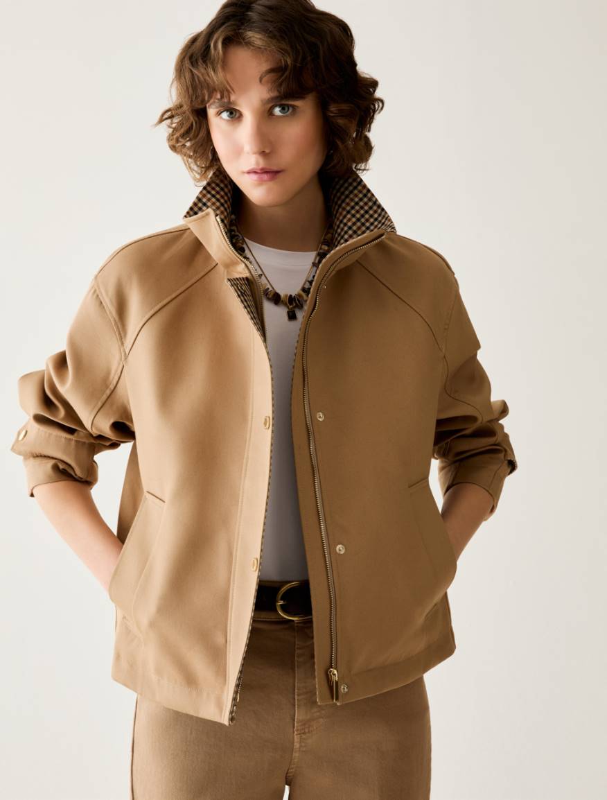 Water-repellent cotton jacket - CAMEL - Pennyblack
