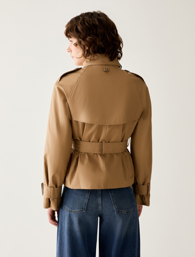Cropped trench in gabardine - Pennyblack - 3