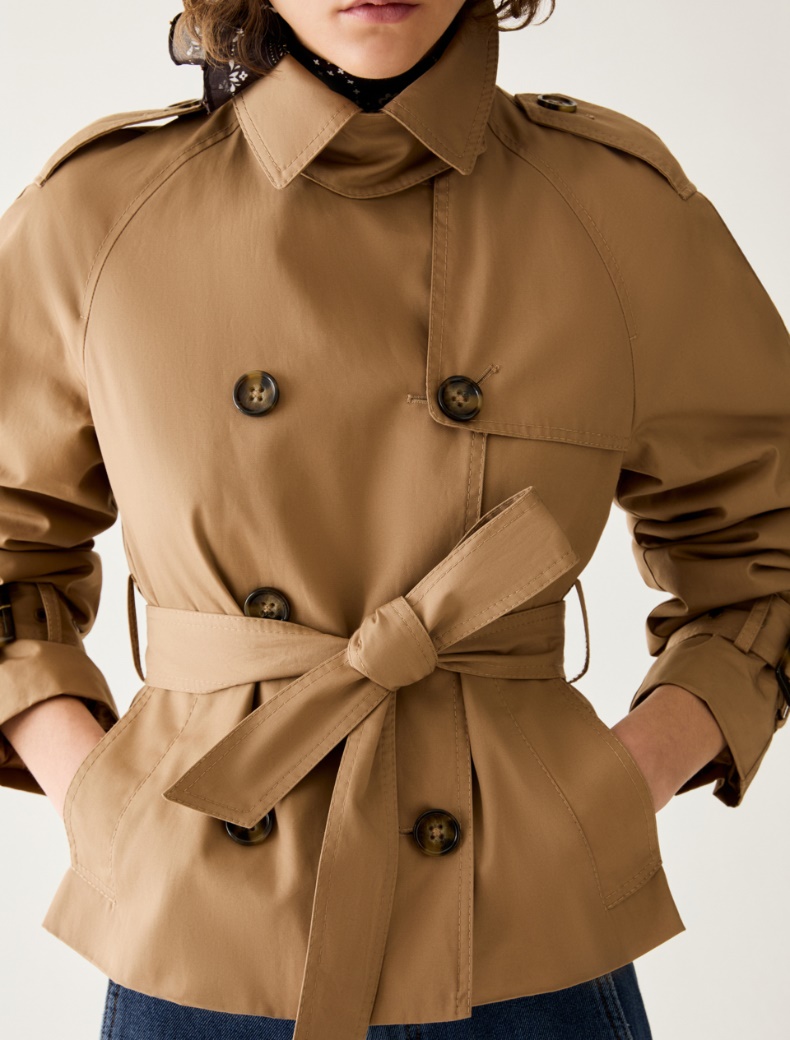 Cropped trench in gabardine - Pennyblack - 5