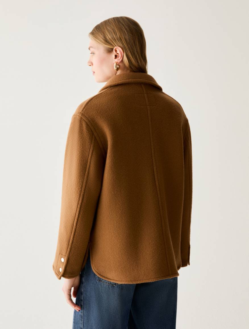 Giacca camicia in velour - TABACCO - Pennyblack - 3