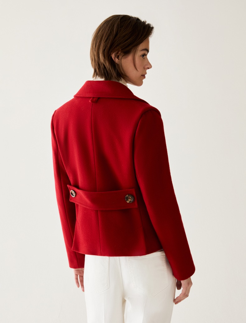 Slim-cut wool-blend pea coat - Pennyblack - 3