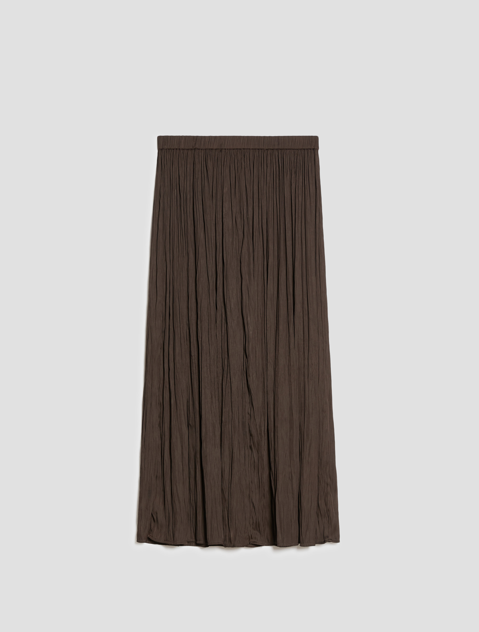 Crinkle satin midi skirt - CHOCOLATE - Pennyblack - 2