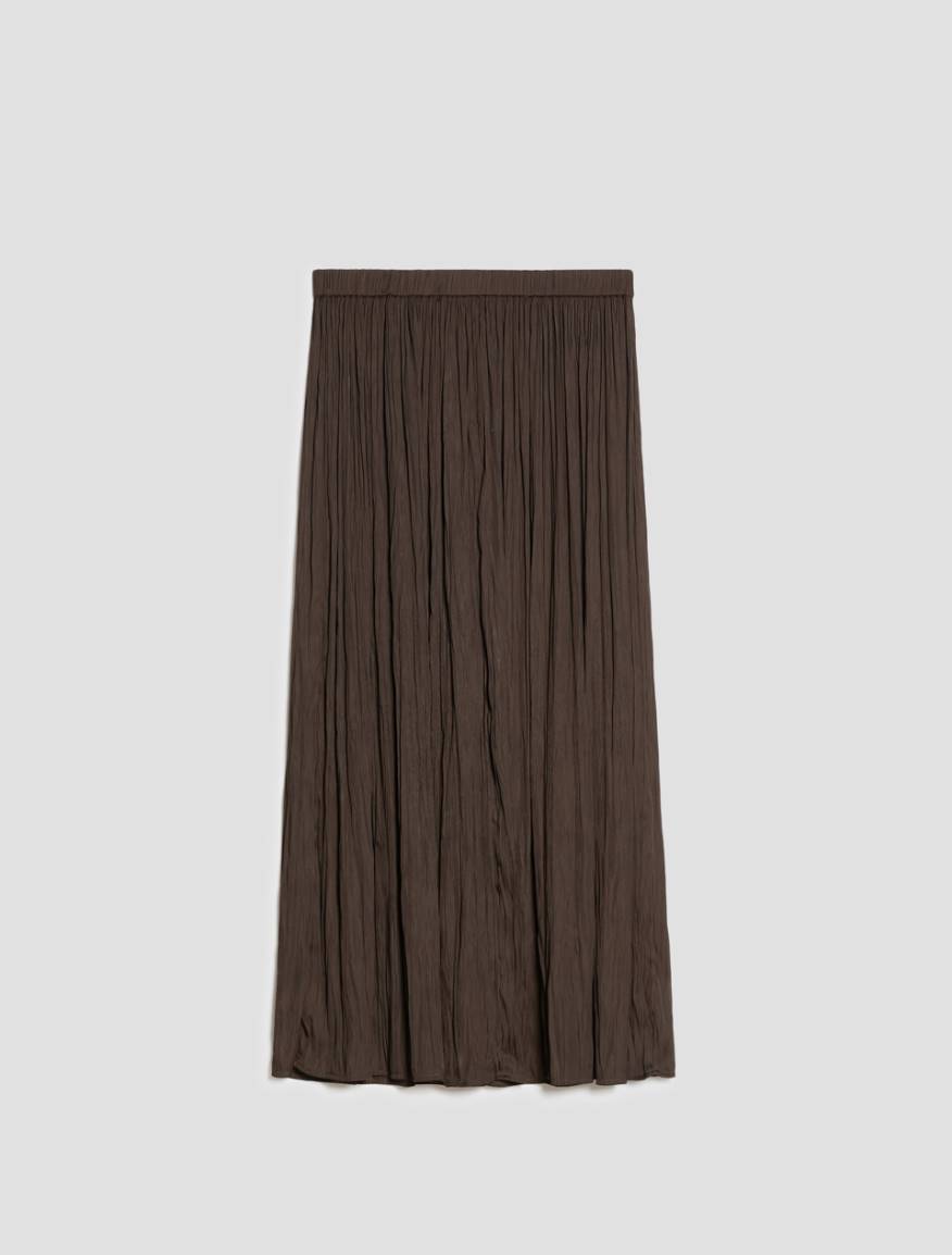 Crinkle satin midi skirt - CHOCOLATE - Pennyblack - 2