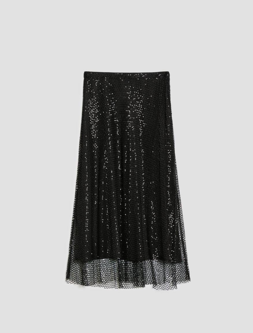 Sequinned mesh skirt - BLACK - Pennyblack - 2