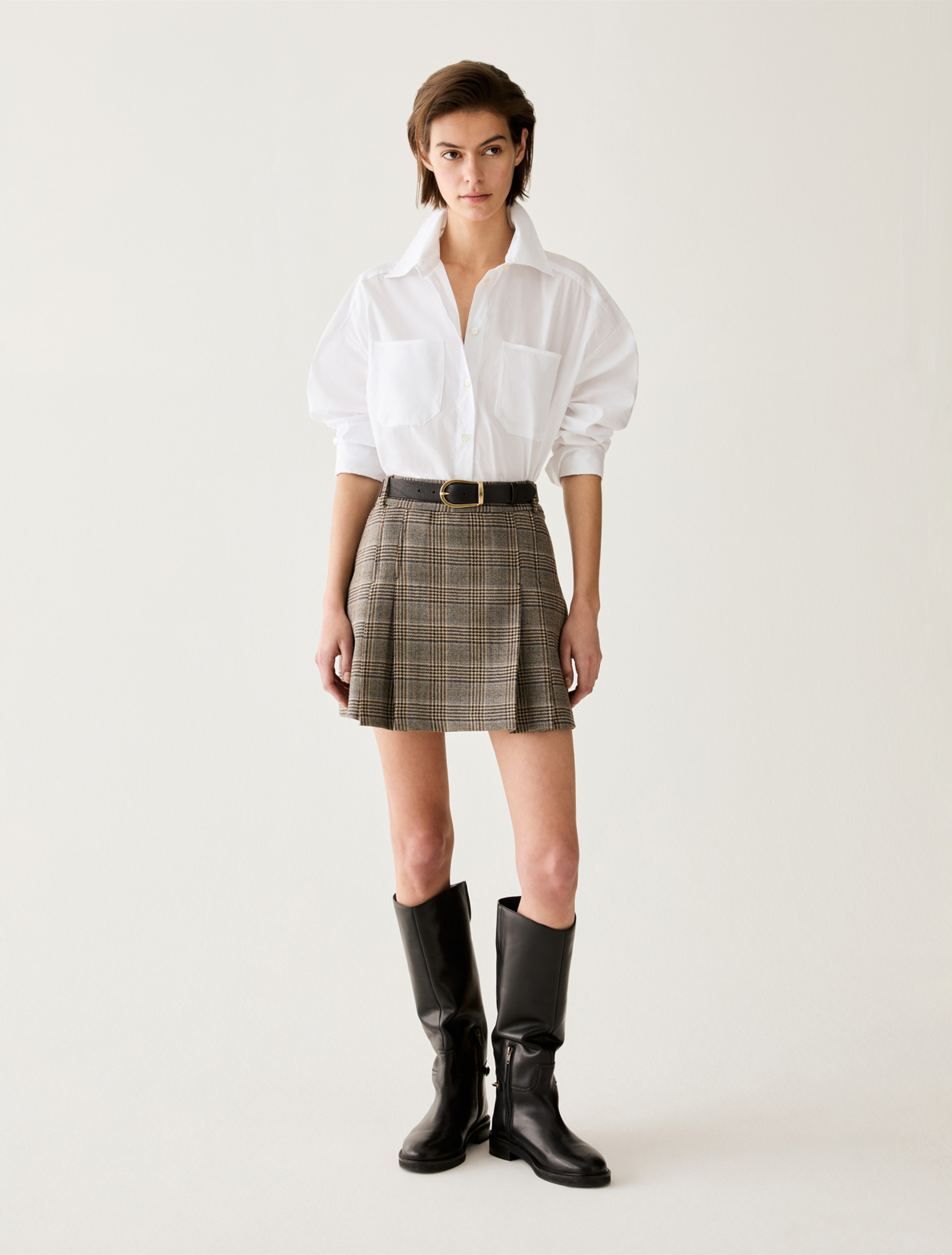Pure wool miniskirt - SAND - Pennyblack - 1